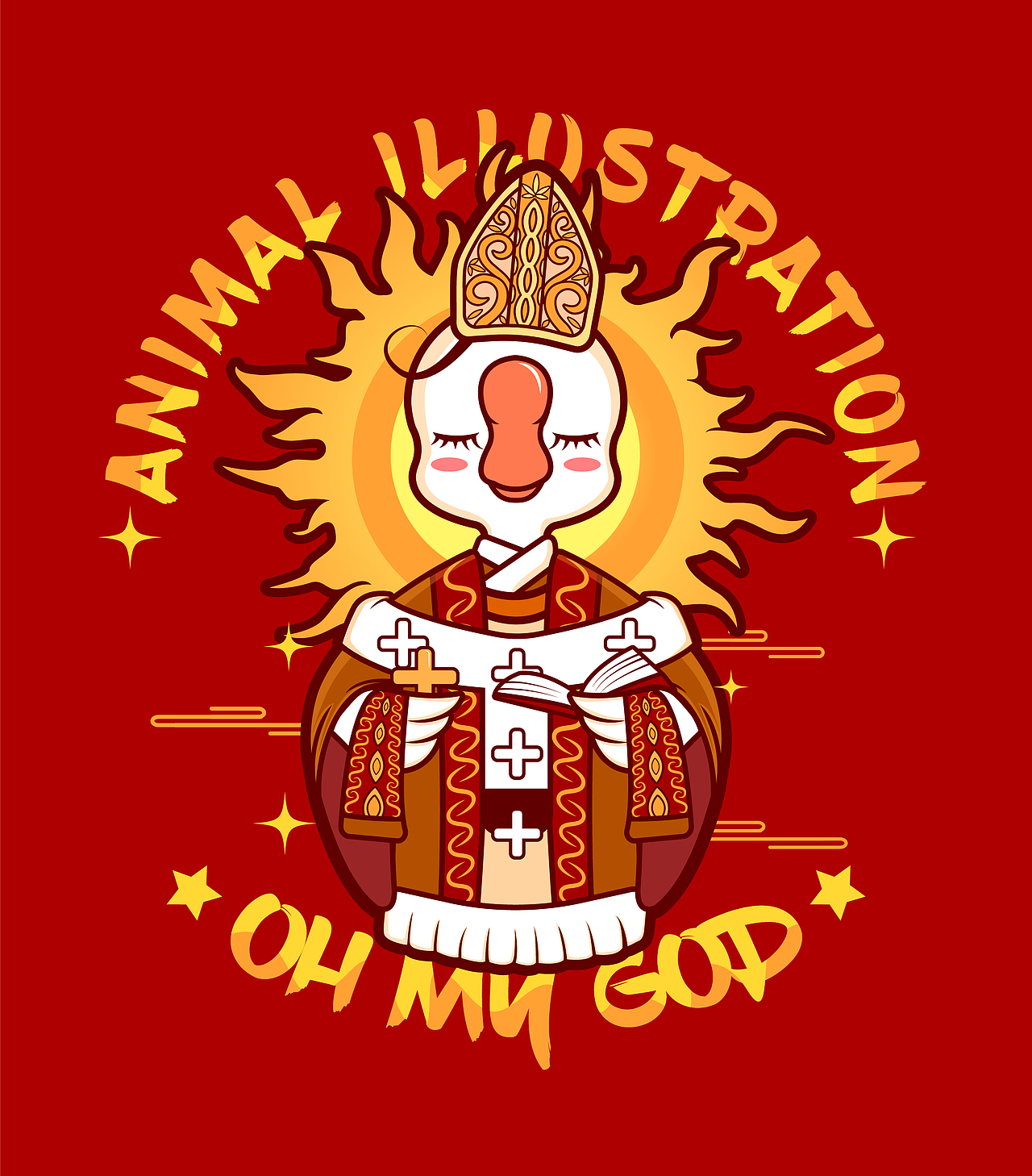 潮流插画 卡通呆头鹅（图ZMzEwMjQ5MTIw） - 新锐潮流插画 - 站酷设计师荼生七叶原创素材 - 站酷ZCOOL