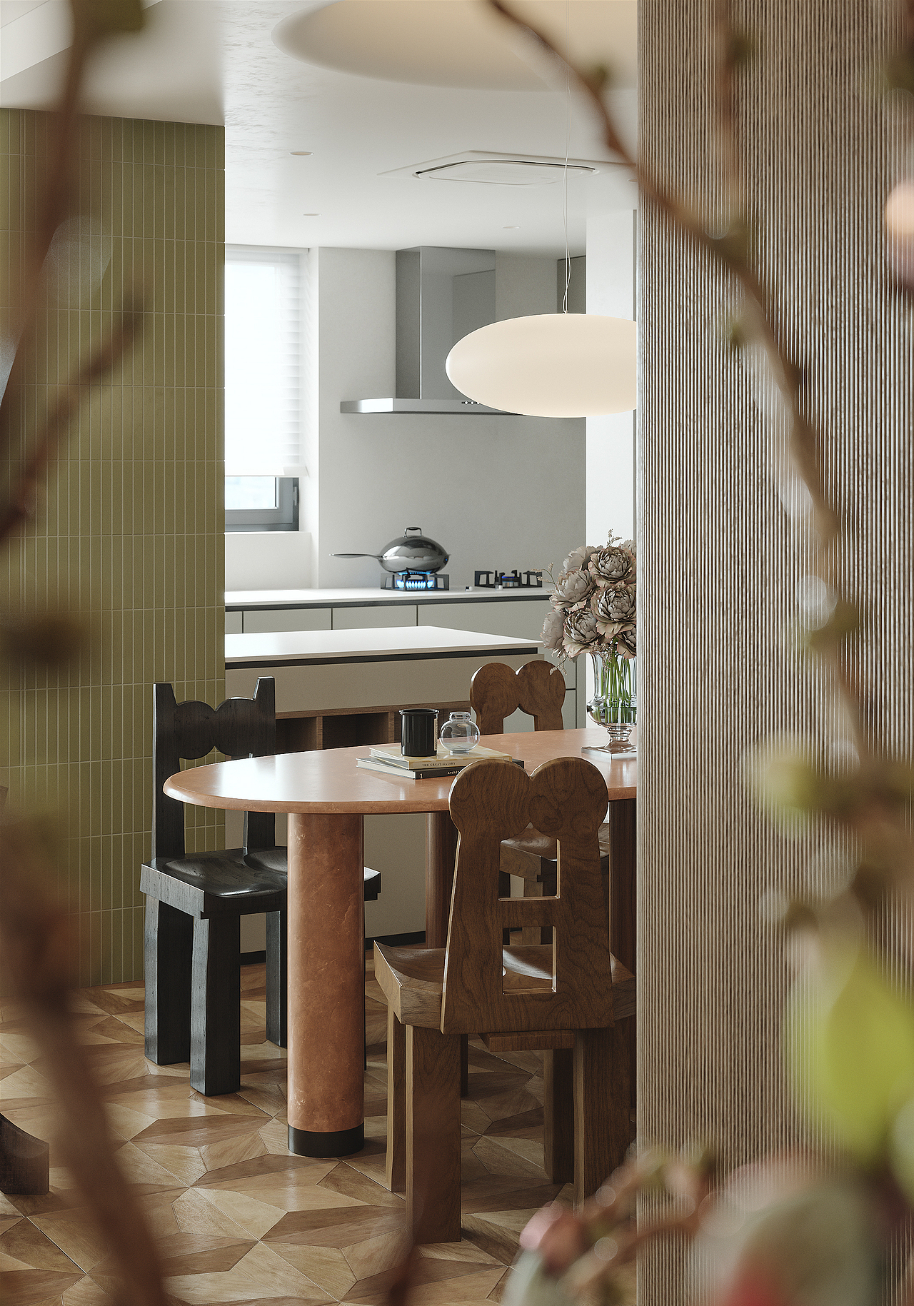 现代复古风格效果图表现（图ZMzQyODkzMjcy） - 家装设计 - 站酷设计师呜叽唛叽原创素材 - 站酷ZCOOL