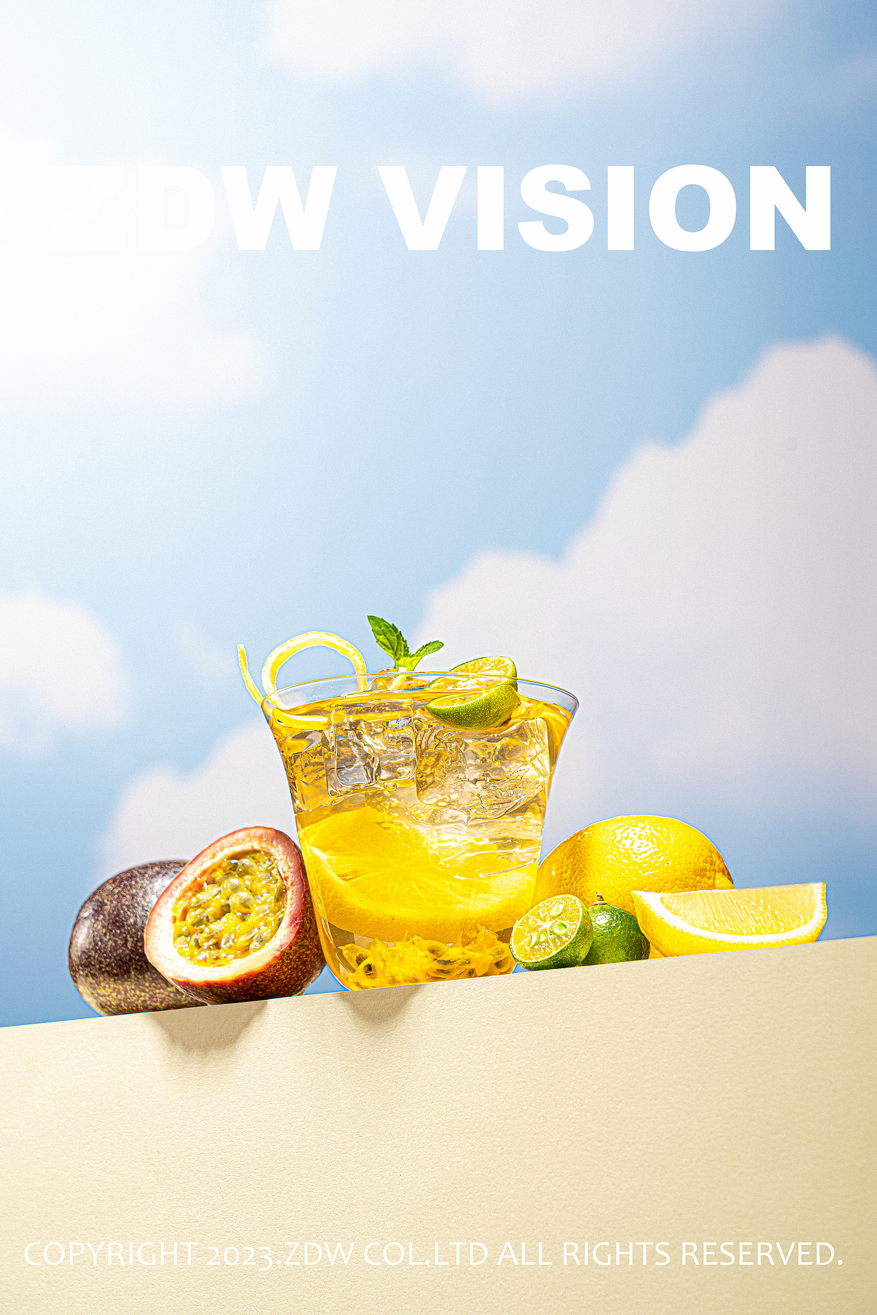 果茶饮品拍摄|金桔柠檬百香果茶