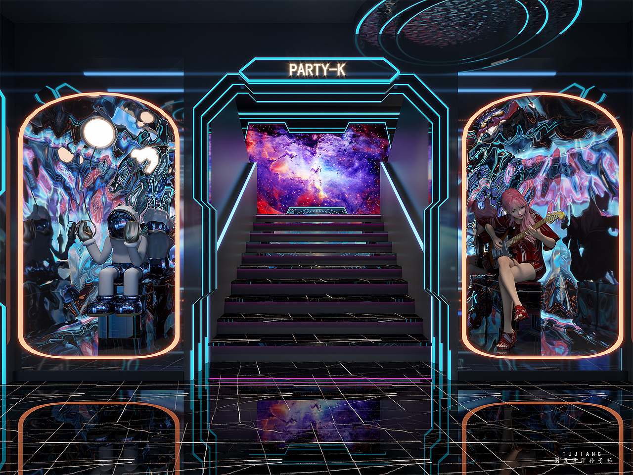 潮玩酒吧这么设计很吸睛!新潮与时尚的碰撞很有氛围!