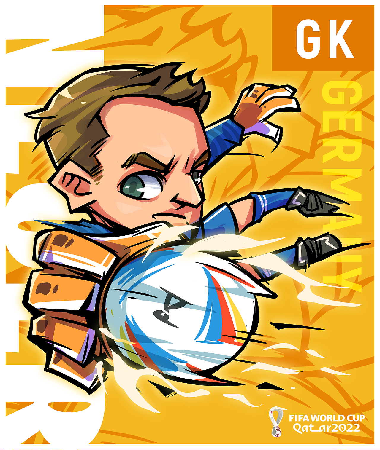 手绘世界杯Q版球星卡（图ZMzI1NDUyOTM2） - IP形象 - 站酷设计师插画师小光sir原创素材 - 站酷ZCOOL