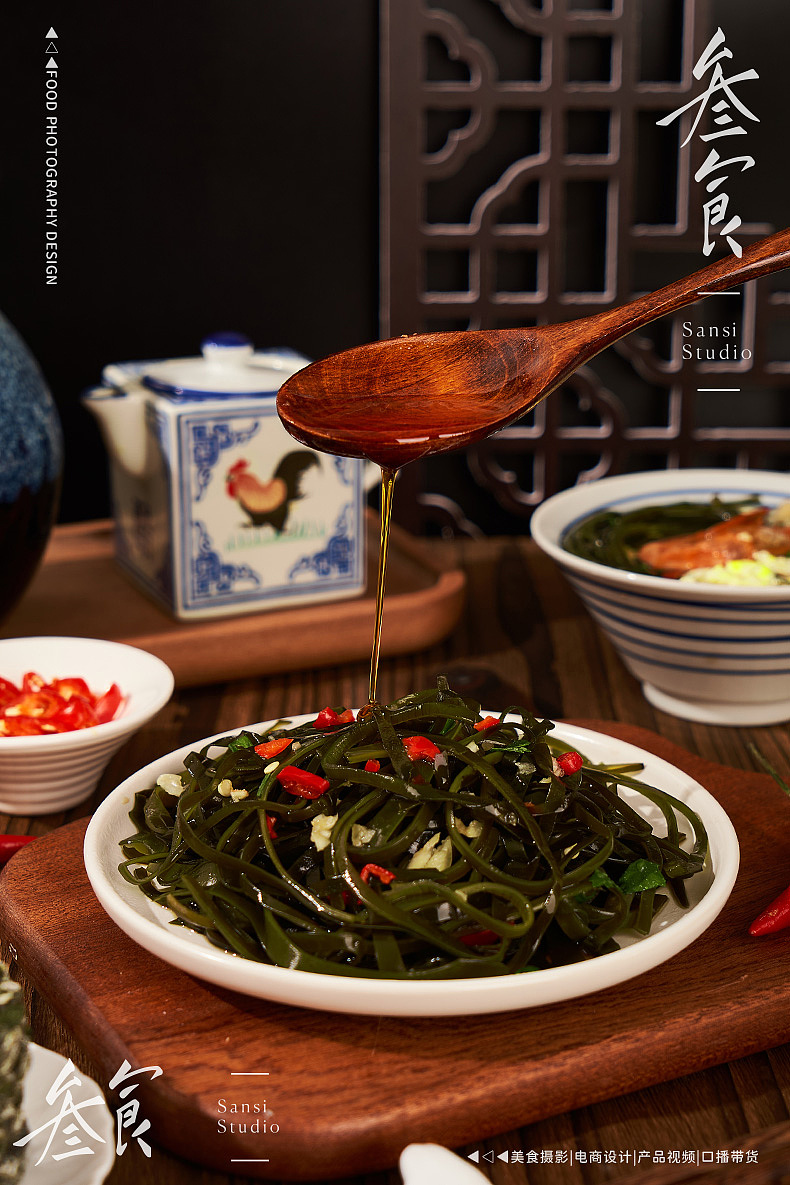 泡发紫菜/海带/裙带菜虾皮汤▶▷▶叁食传媒