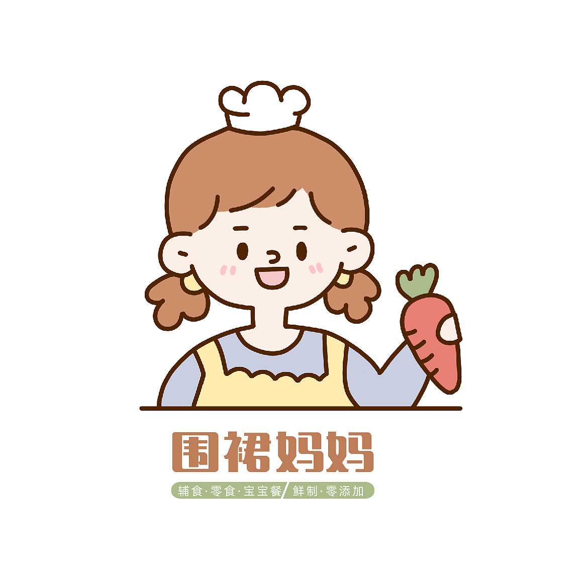 《围裙妈妈》LOGO设计（图ZMzI0NDMwMDM2） - Logo - 站酷设计师Zero1零笙原创素材 - 站酷ZCOOL