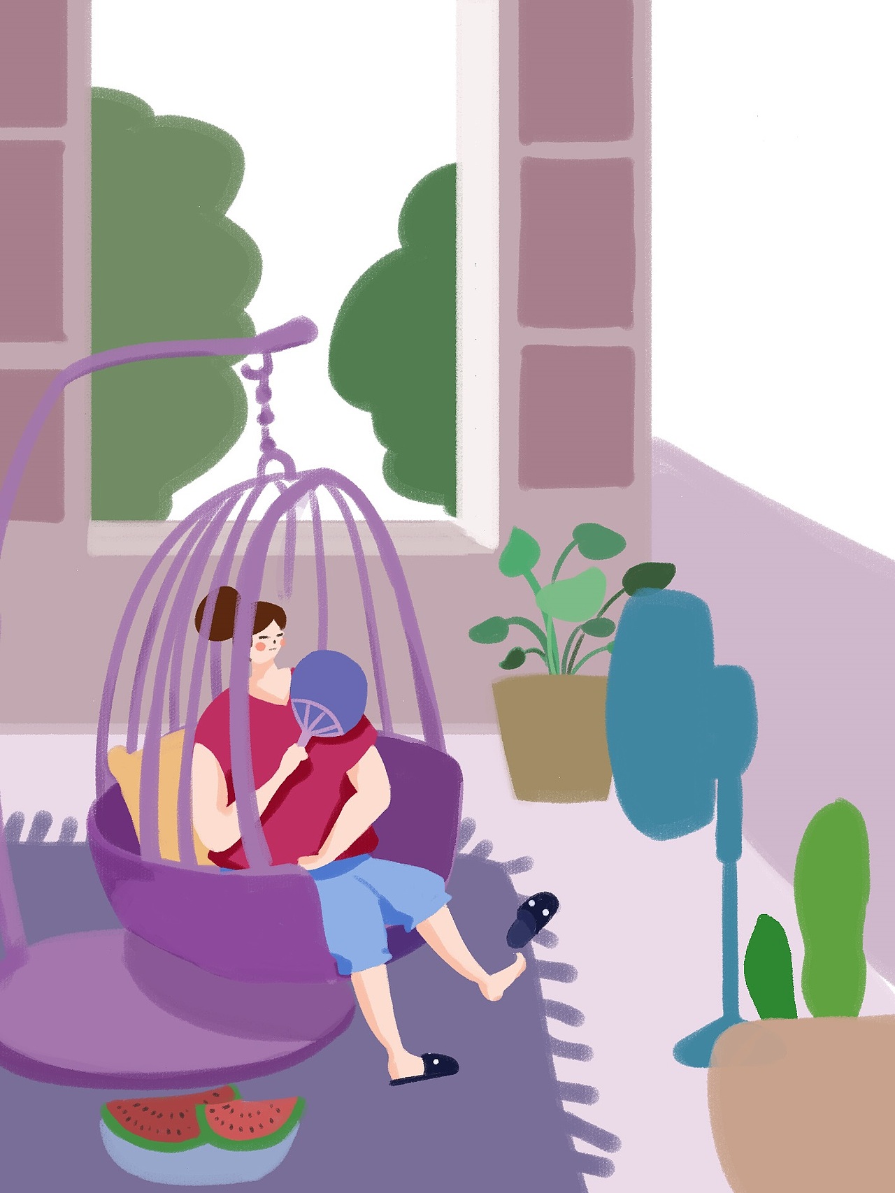 #WOW 西瓜味的夏天（图ZMzE1MjkzMDMy） - 商业插画 - 站酷设计师夕木之灵原创素材 - 站酷ZCOOL