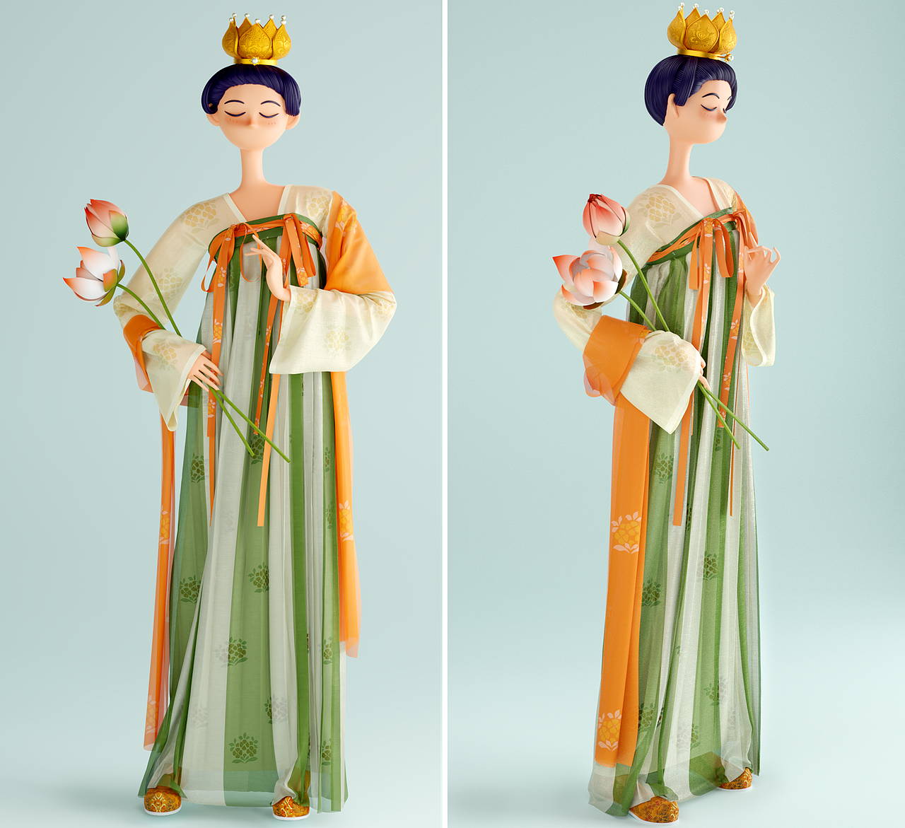 睡不醒小姐姐—唐风系列 3d人物建模