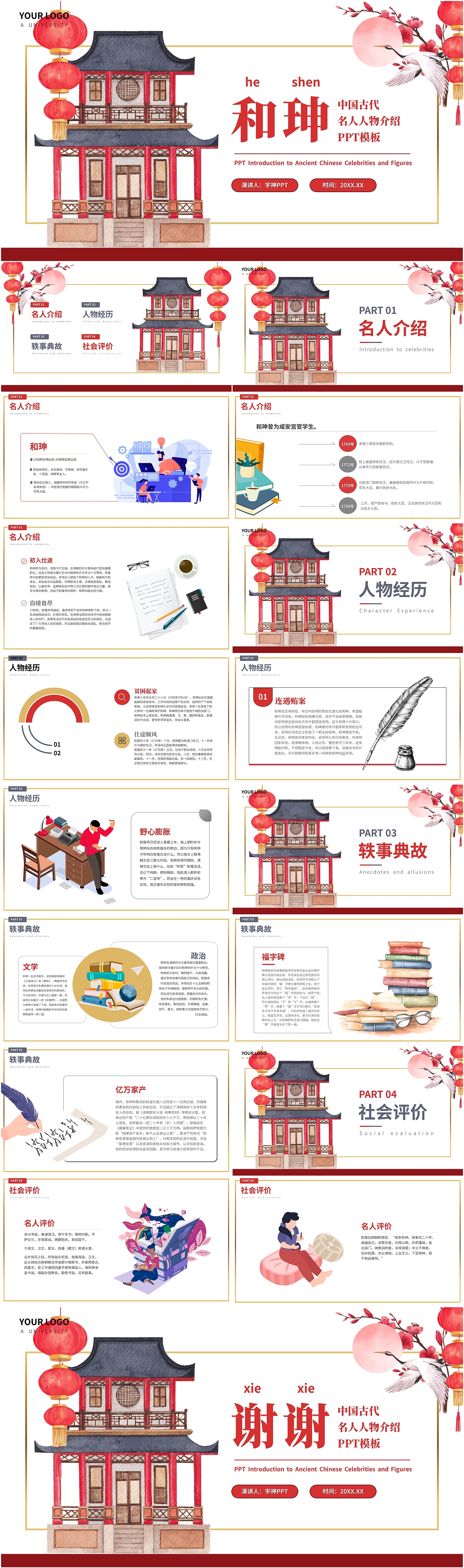 和珅古代名人介绍PPT