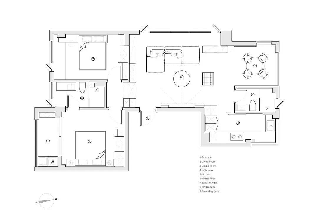100平设计师自宅,桦木、洞石混凝土装点的“陋室铭”