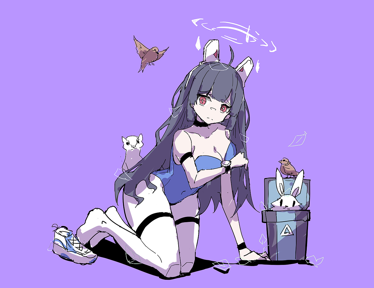 碧蓝档案-霞沢美游同人小创（3）（图ZMzE1MzE4MTQ4） - 创作习作 - 站酷设计师DQrabbit原创素材 - 站酷ZCOOL