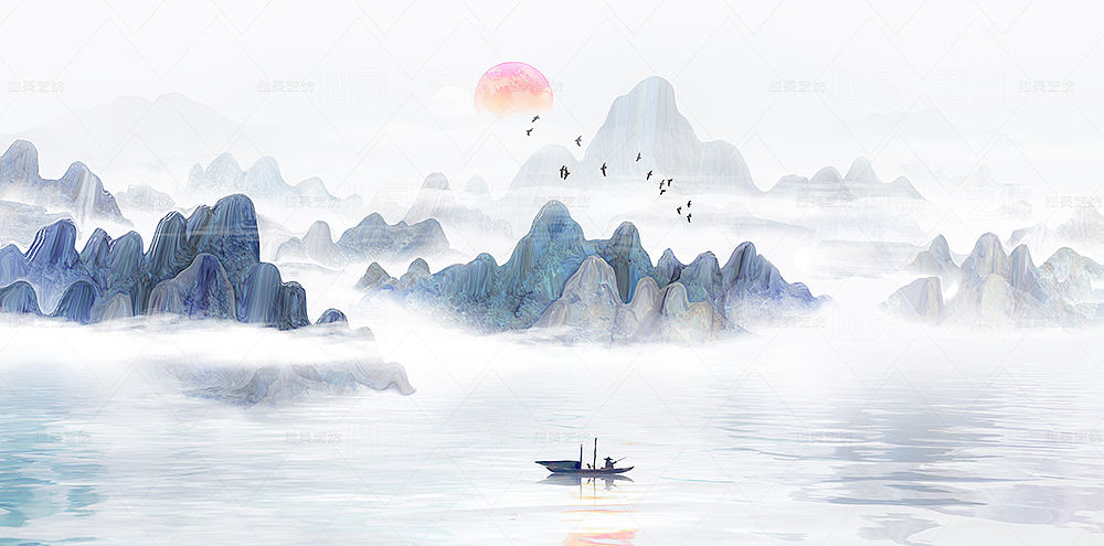中国风意境水墨山水画（图ZMzUxNzQ3MDA4） - 商业插画 - 站酷设计师心灵艺坊原创素材 - 站酷ZCOOL