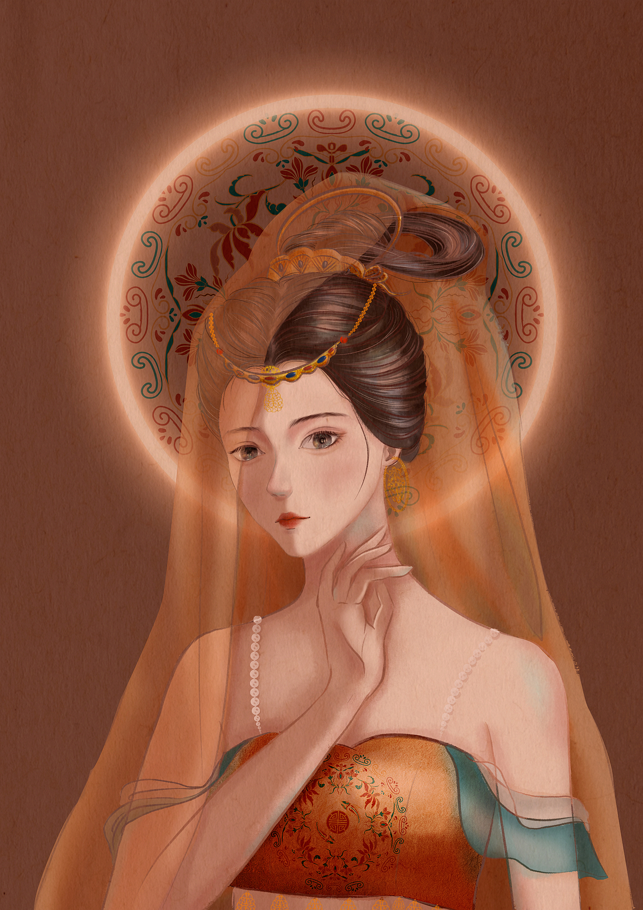 古风插画汉服美人 （中秋节）（图ZMzE0NjIyNDMy） - 商业插画 - 站酷设计师椿氿原创素材 - 站酷ZCOOL