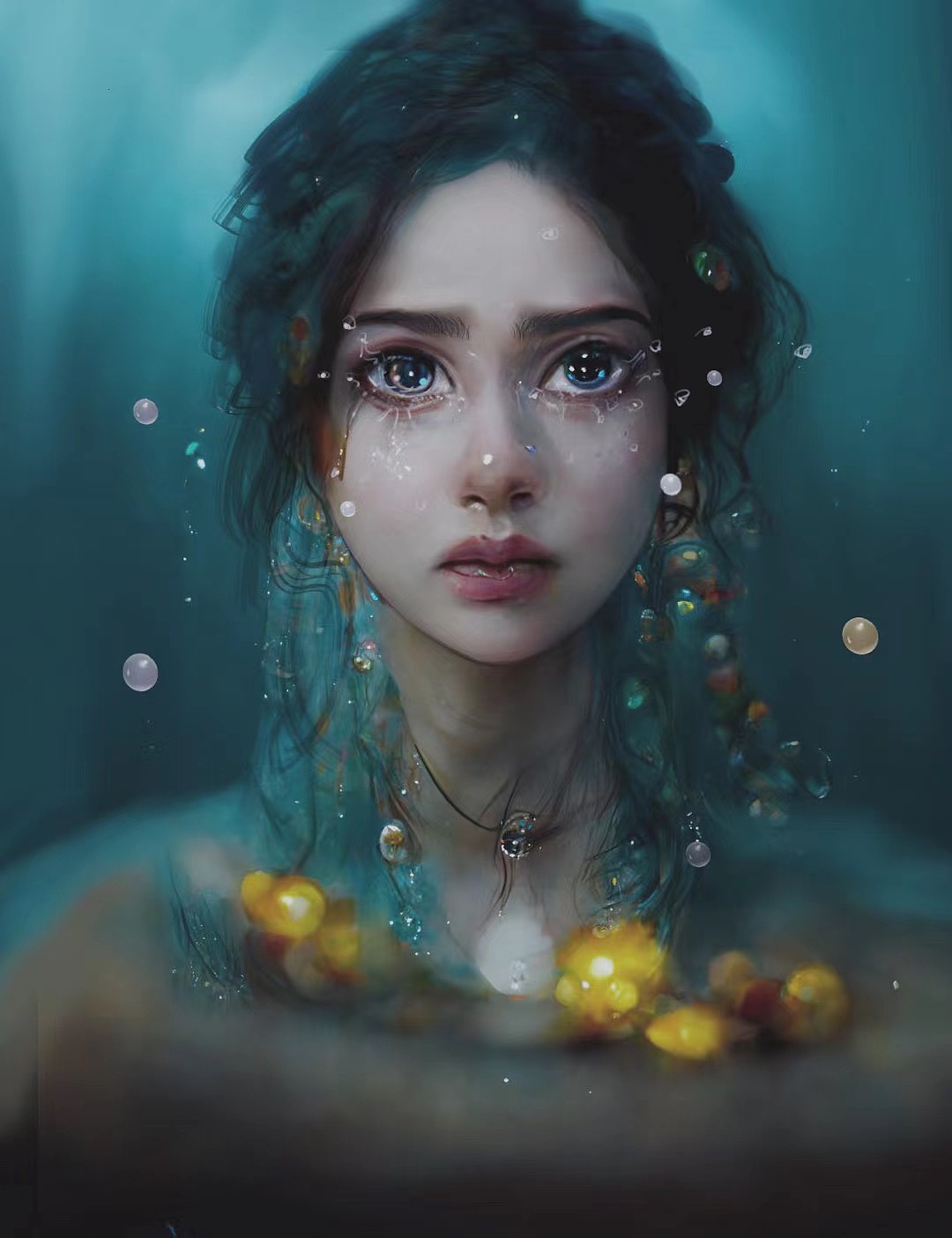 哭泣的美人鱼（图ZMzE3MzkxNjAw） - AI作品 - 站酷设计师大碗蛋粥原创素材 - 站酷ZCOOL