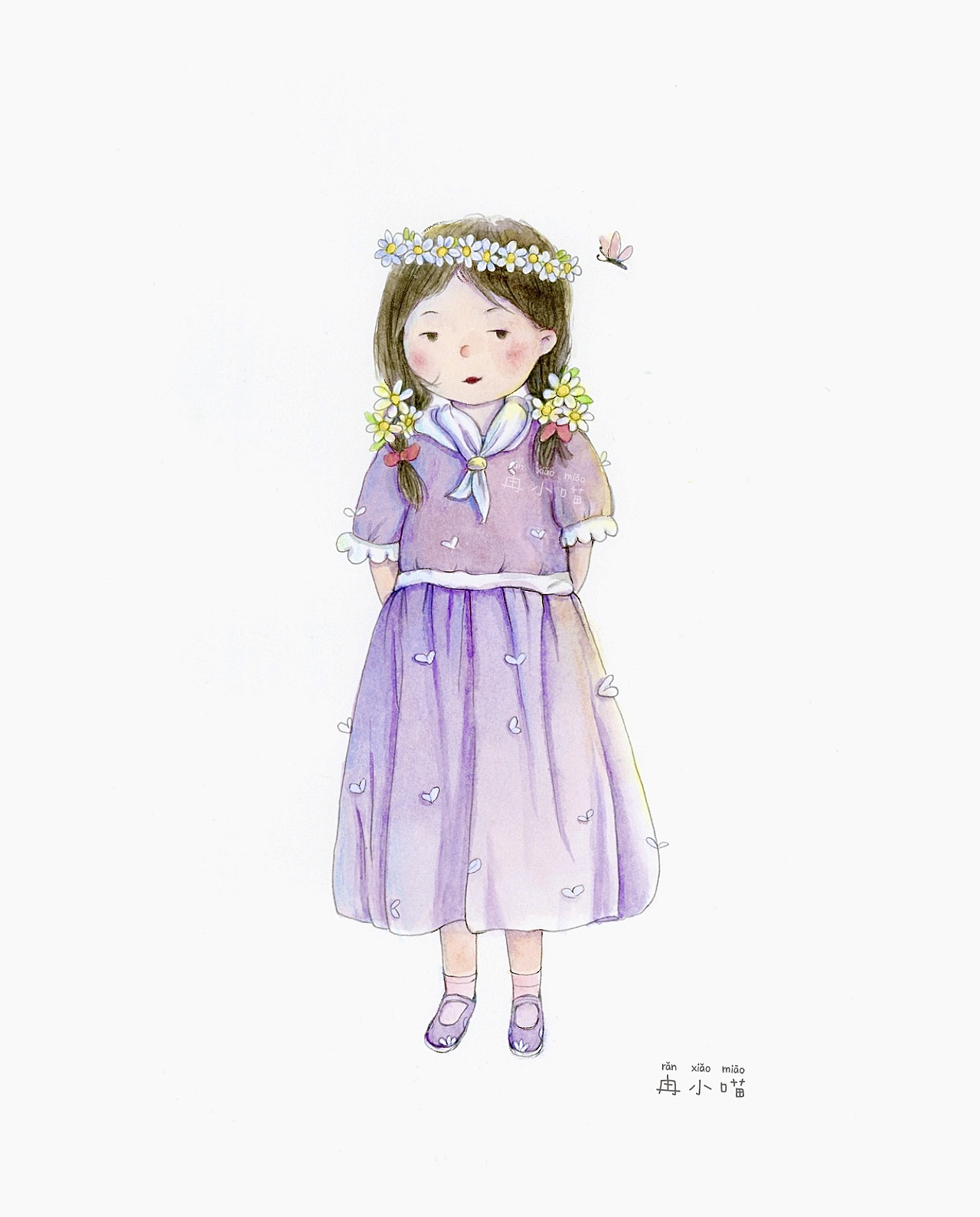 小女孩｜原创作品插画设计（图ZMzUzNTQ5NDI0） - 绘本 - 站酷设计师冉小喵y原创素材 - 站酷ZCOOL