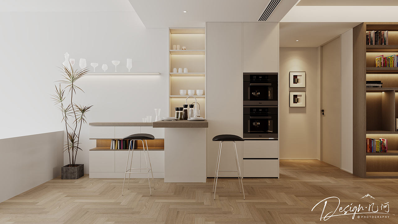 几何空间视觉表现 | 绿地内森庄园现代客餐厅