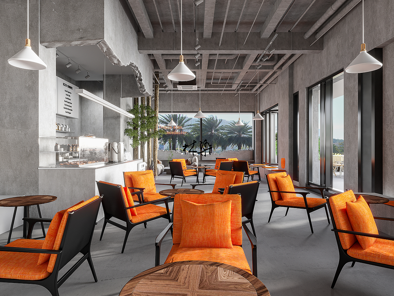 咖啡店 / 网红工业水泥风