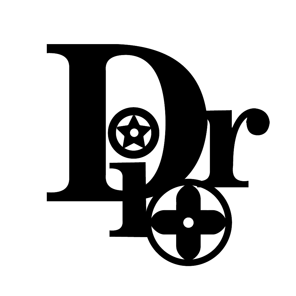 一组字母变形的图案设计