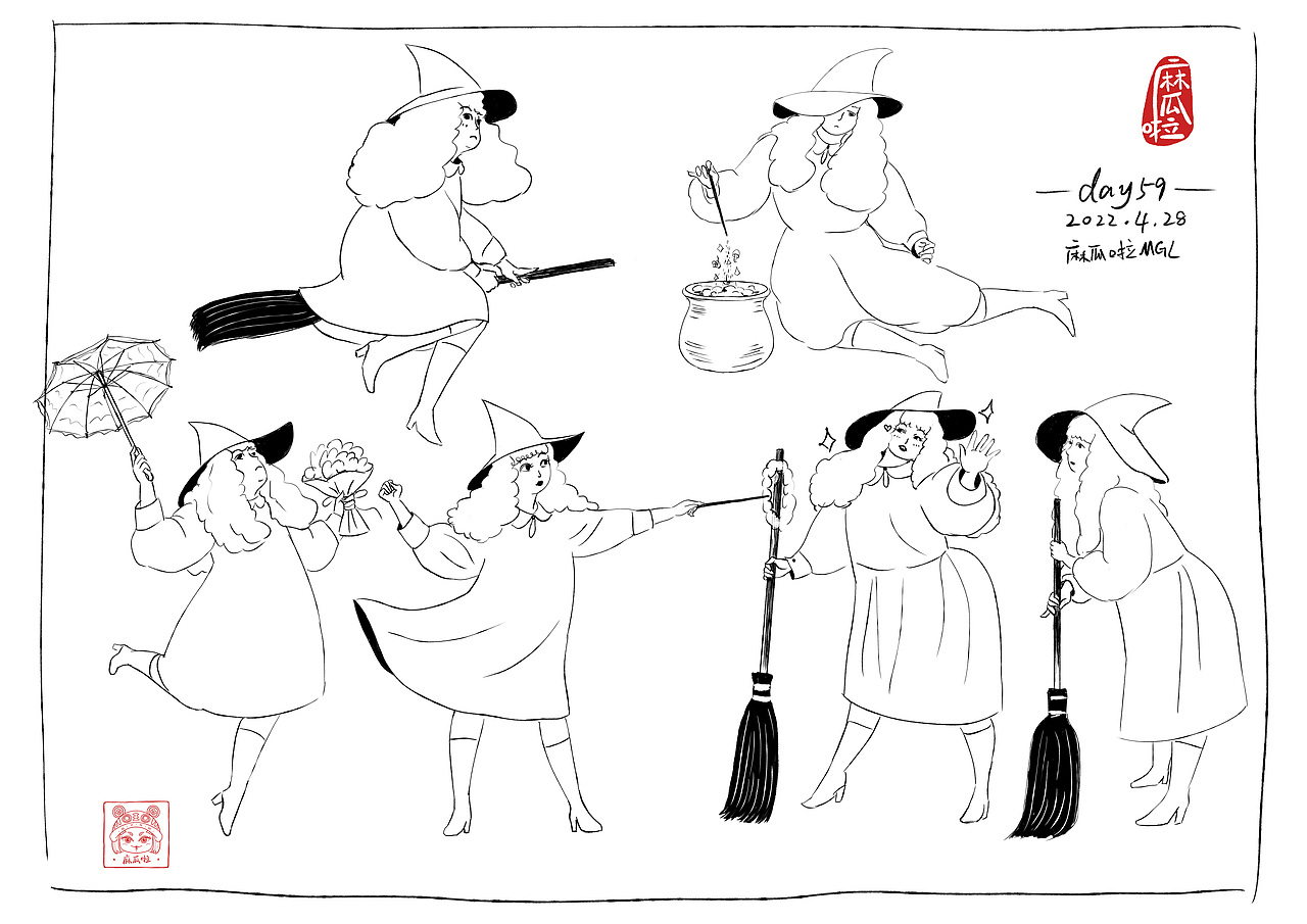 【麻瓜啦MGL】2022年3月1日-4月29日速写60天打卡合集（图ZMzA1NTU4ODc2） - 创作习作 - 站酷设计师麻瓜啦MGL原创素材 - 站酷ZCOOL