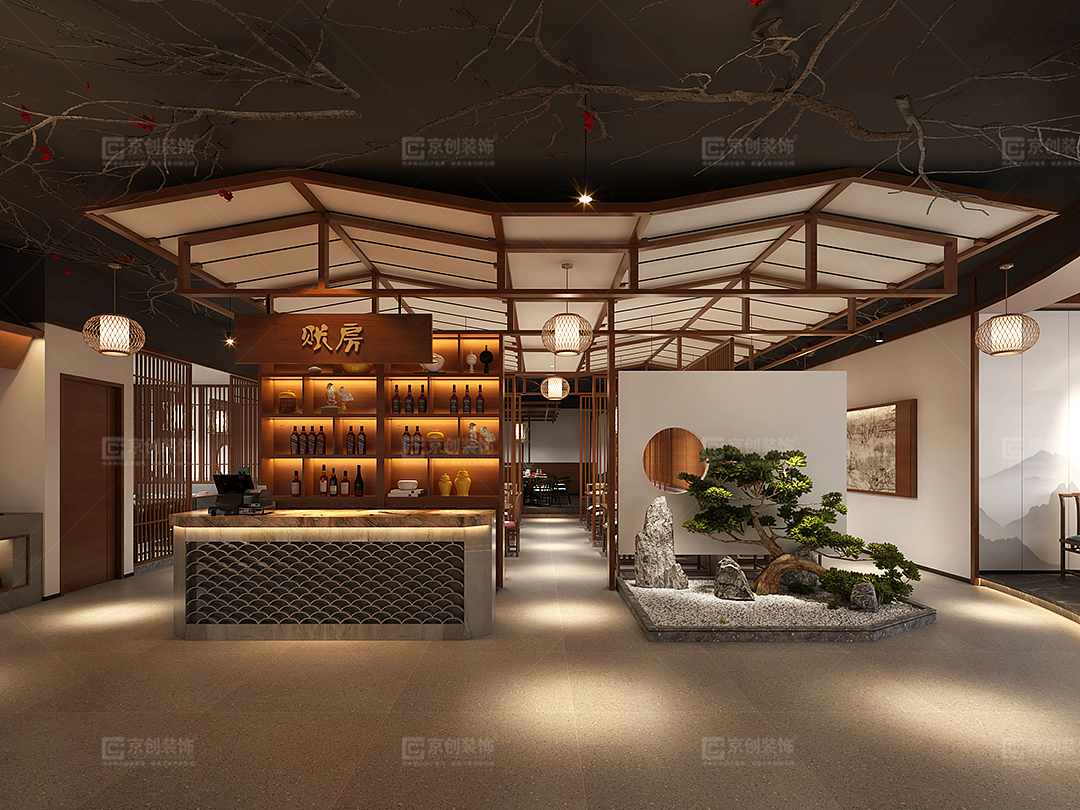 鄭州品味信陽中餐廳設(shè)計|京創(chuàng)裝飾作品（圖ZMzA2NzMxMzcy） - 酒店餐飲設(shè)計 - 站酷設(shè)計師京創(chuàng)商業(yè)空間設(shè)計原創(chuàng)素材 - 站酷ZCOOL