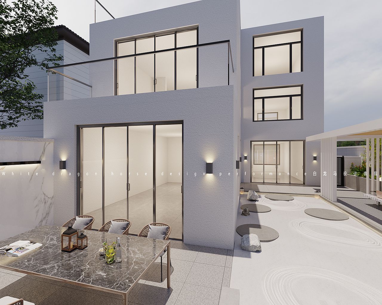 现代风格——白龙马效果图