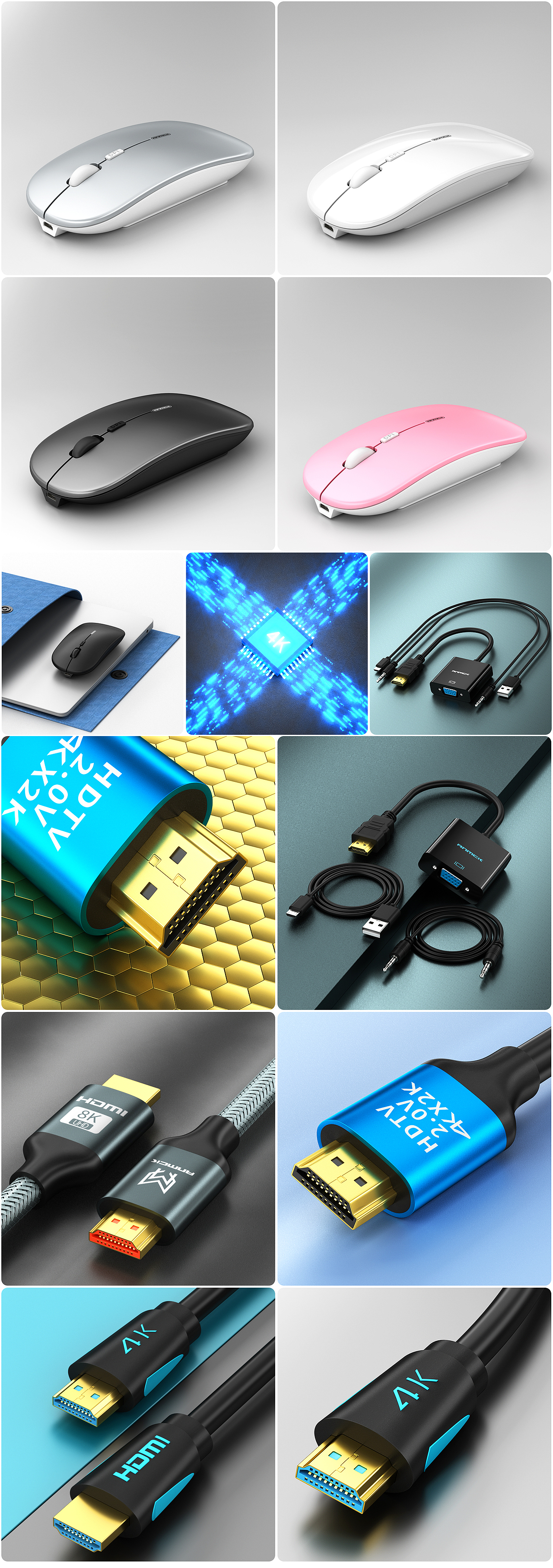 2022 建模渲染 鼠标 键盘 HDMI 转换器（图ZMzE4ODA3MTI4） - 电商 - 站酷设计师三维扶贫对象原创素材 - 站酷ZCOOL