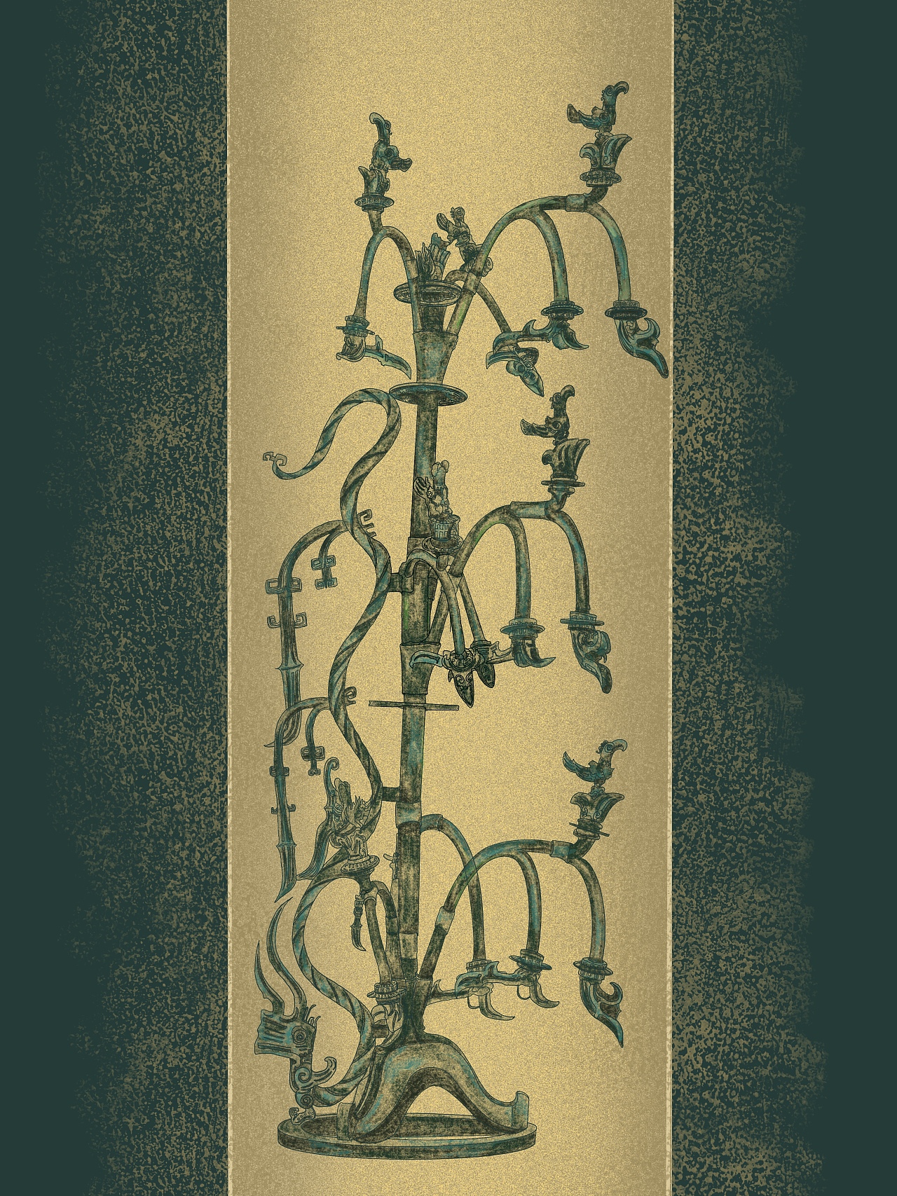 扶桑树风格插画设计作品-设计人才灵活用工-设计DNA