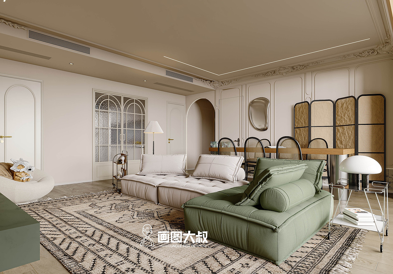 法式风格效果图（图ZMzM3OTY3MDY0） - 家装设计 - 站酷设计师画图大叔原创素材 - 站酷ZCOOL