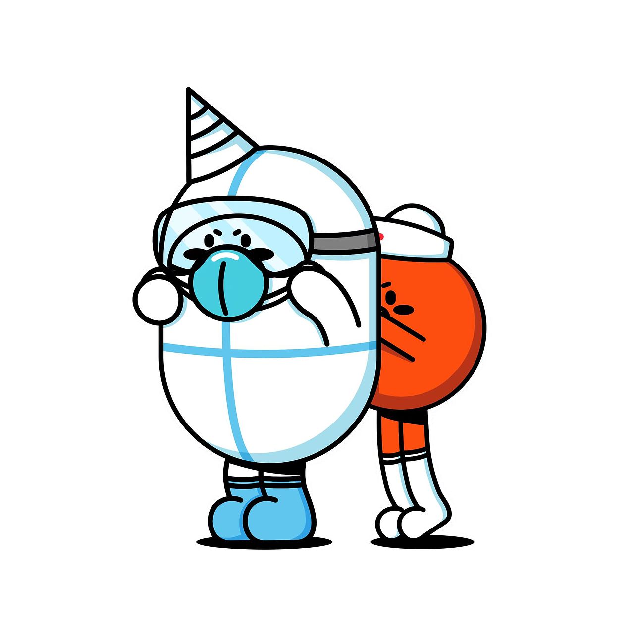 IP设计-B&K FRIENDS || 抗疫插画