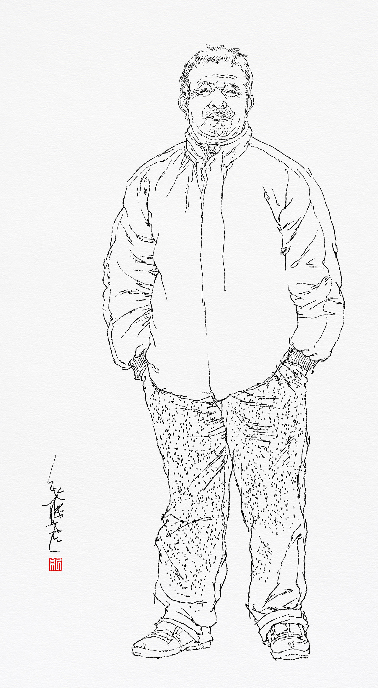 纪保超人物线描（图ZMzE3Nzg0NDcy） - 绘画 - 站酷设计师纪保超原创素材 - 站酷ZCOOL