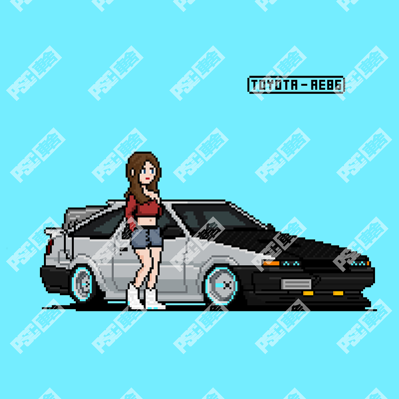 像素插画：改装车PSC PIXEL（图ZMzAyOTkxMDQw） - 像素画 - 站酷设计师PSCwehonlau原创素材 - 站酷ZCOOL