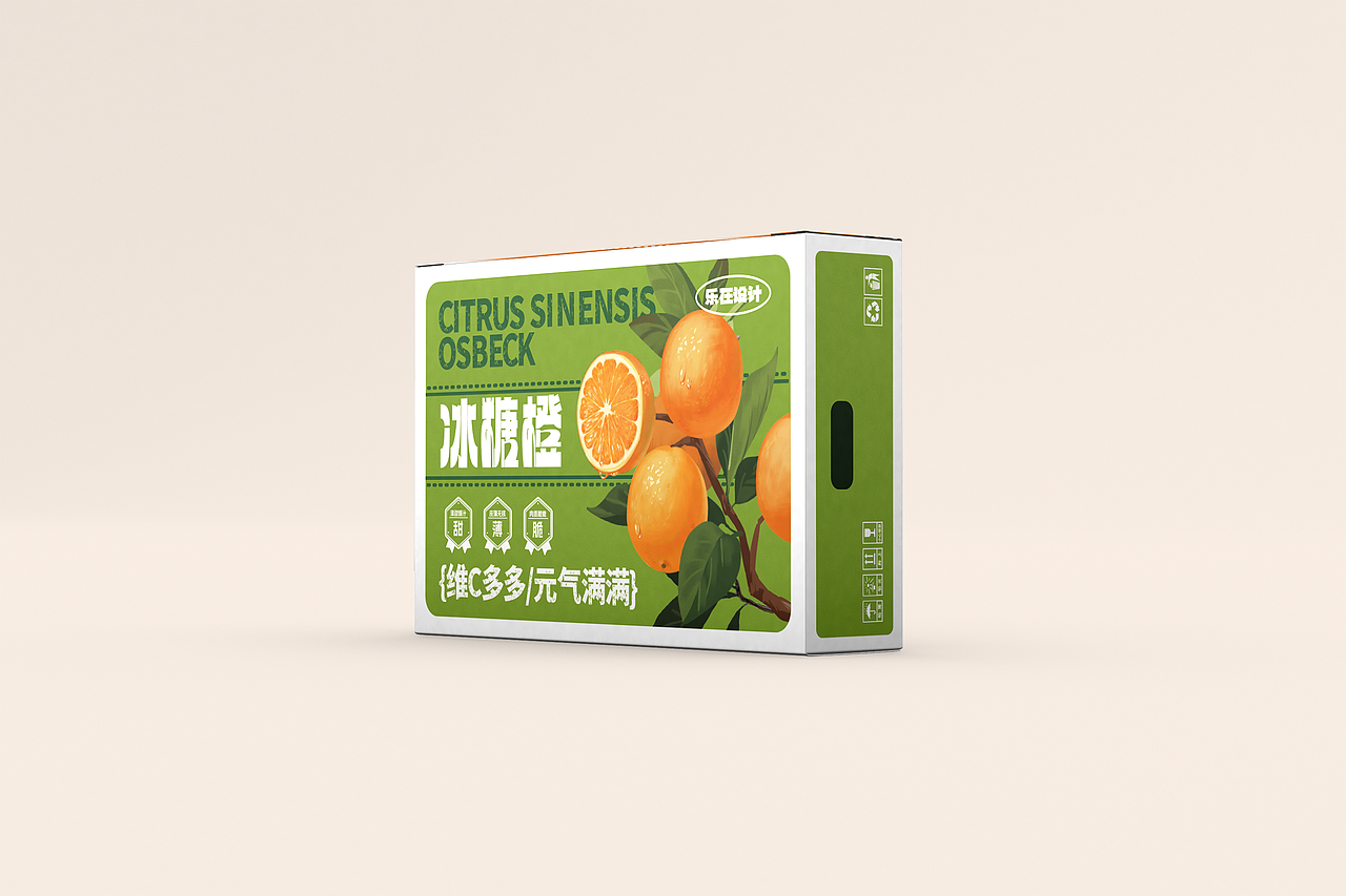冰糖橙包装 水果插画包装设计