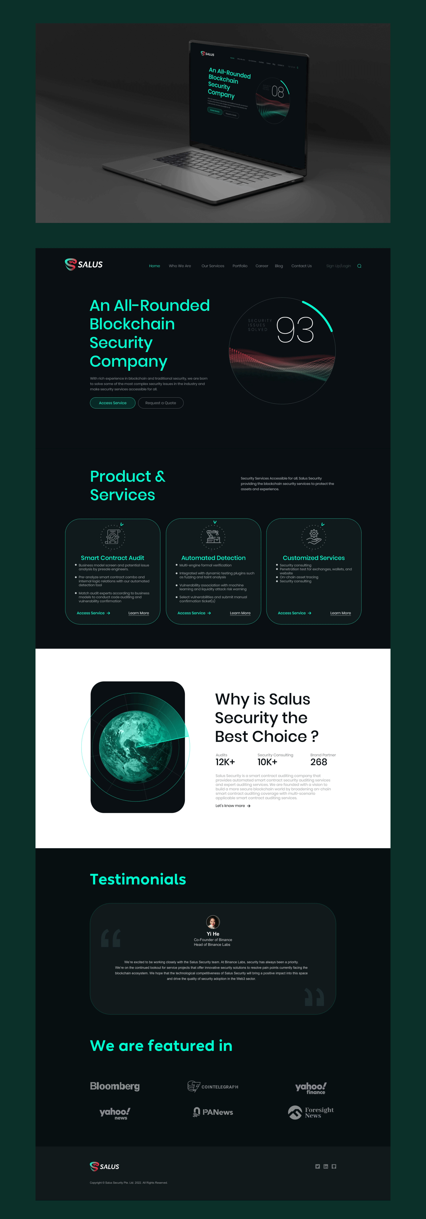 Salus Security官网改版
