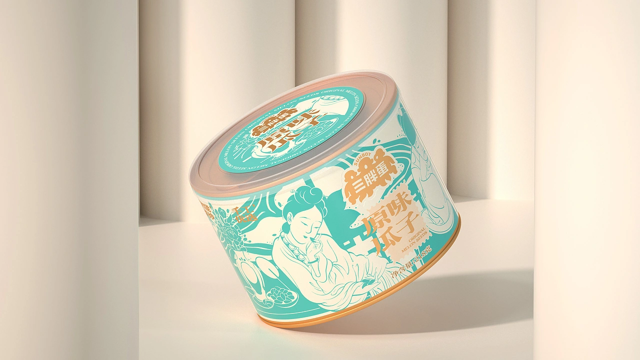 尚智&times;三胖蛋｜罐装瓜子概念包装设计｜礼盒包装设计
