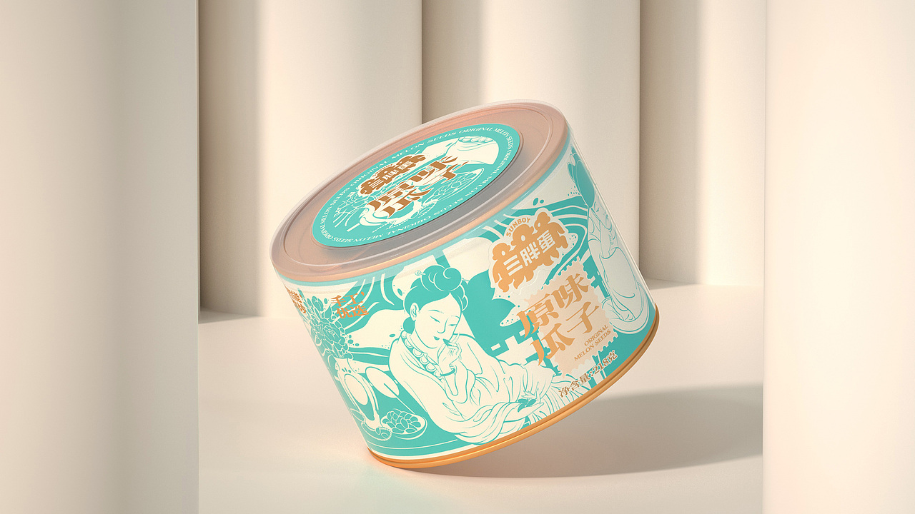 尚智×三胖蛋|罐装瓜子概念包装设计|礼盒包装设计