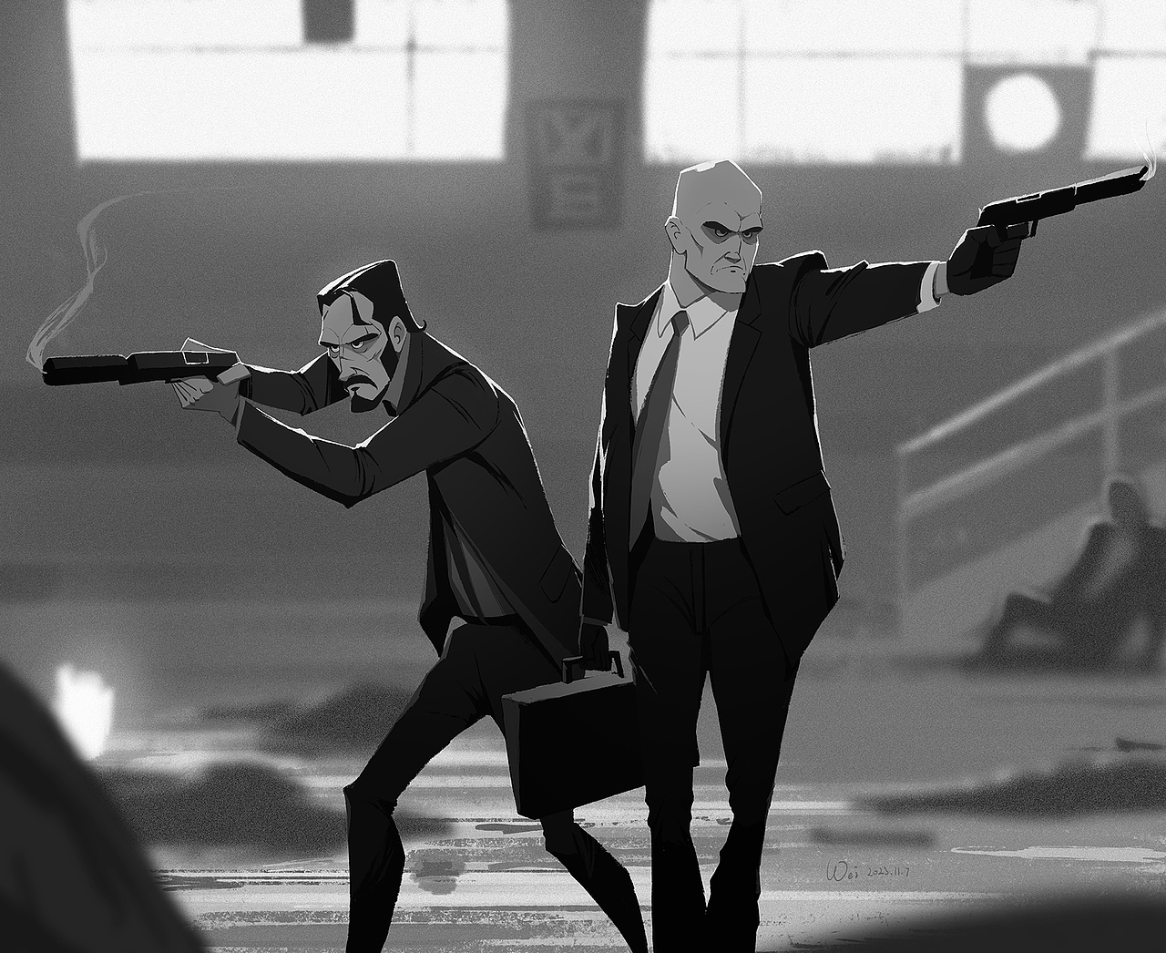 疾速追杀同人（图ZMzU0NzY4NTI0） - 创作习作 - 站酷设计师阿伟可接稿原创素材 - 站酷ZCOOL