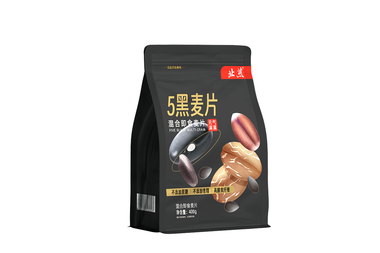 packaging | 北燕品牌 五黑麦片包装设计