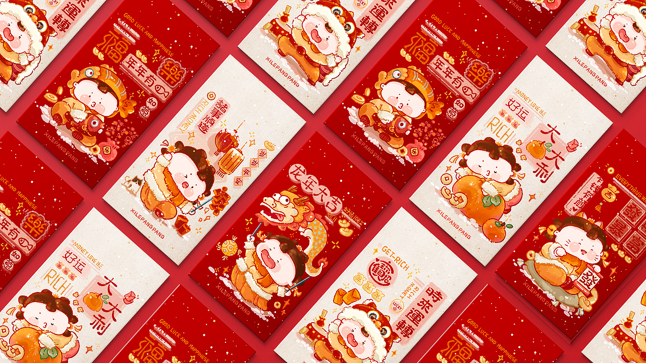 国风 IP 形象 x 喜乐胖胖 x 喜迎新春（图ZMzU0MzAwOTQ4） - 商业插画 - 站酷设计师奈莫NEMO原创素材 - 站酷ZCOOL