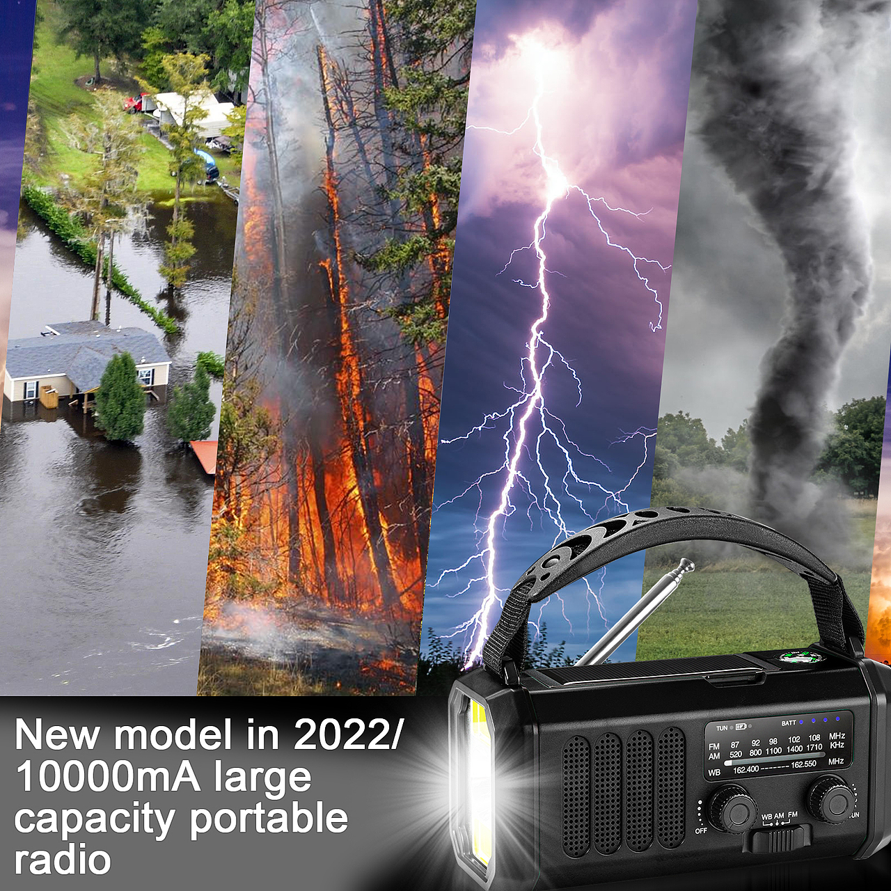 金洲视觉亚马逊摄影设计精修图收音机户外应急电源产品