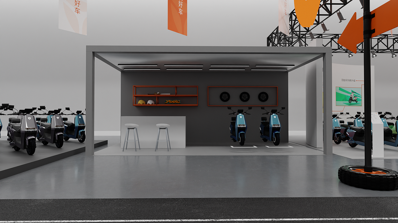 雅迪电动车展（图ZMzQ4MDU5MzAw） - 展陈设计 - 站酷设计师王鹏9247原创素材 - 站酷ZCOOL