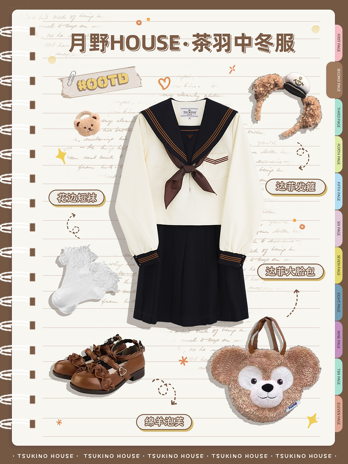 原创自制jk水手服装图鉴海报