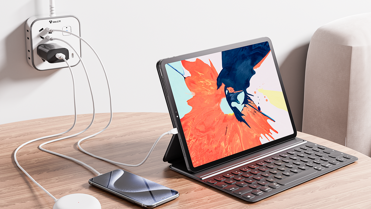 一组插座场景渲染