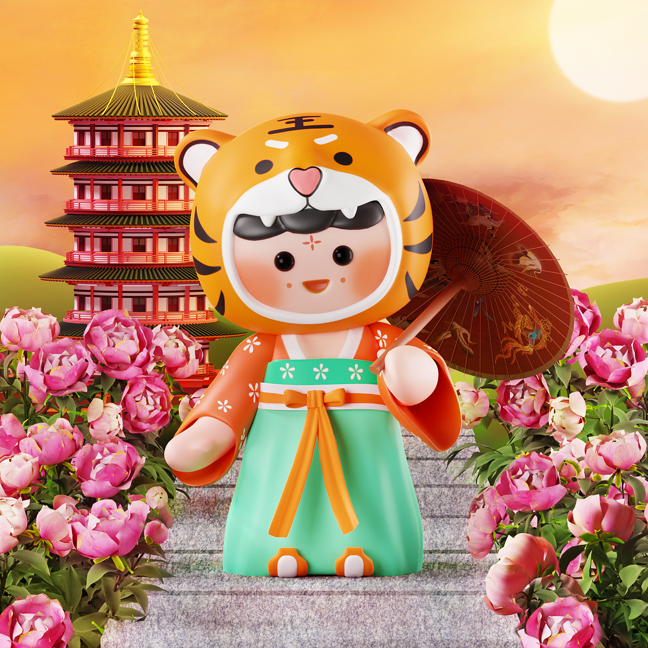 原创IP设计—虎小芙系列NFT（图ZMzIyMjgyNjIw） - 人物/生物 - 站酷设计师3D设计师沐沐原创素材 - 站酷ZCOOL