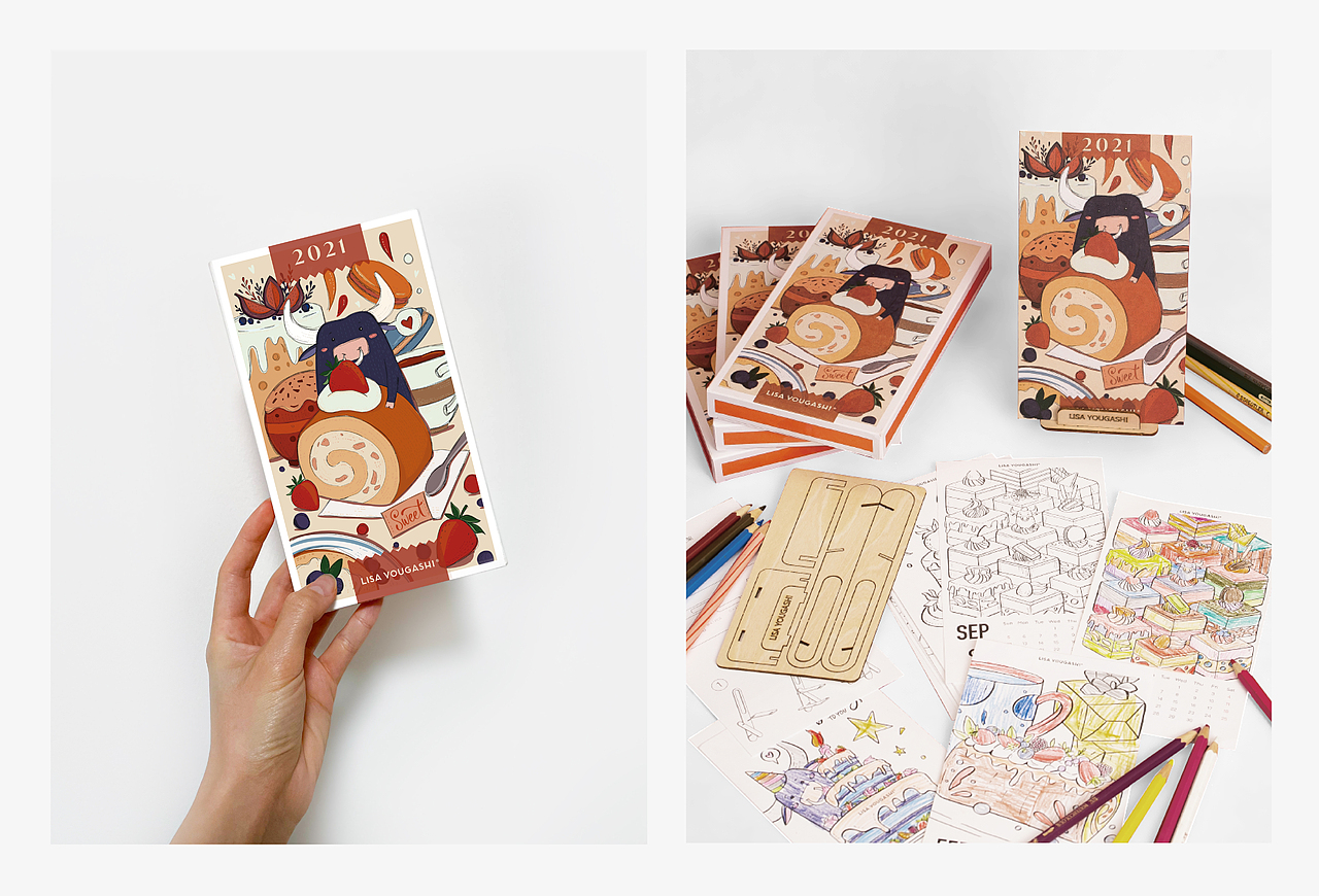 LISA YOUGASHI 新年日历（图ZMjk3MDk1NzMy） - 包装 - 站酷设计师徐尔罄原创素材 - 站酷ZCOOL