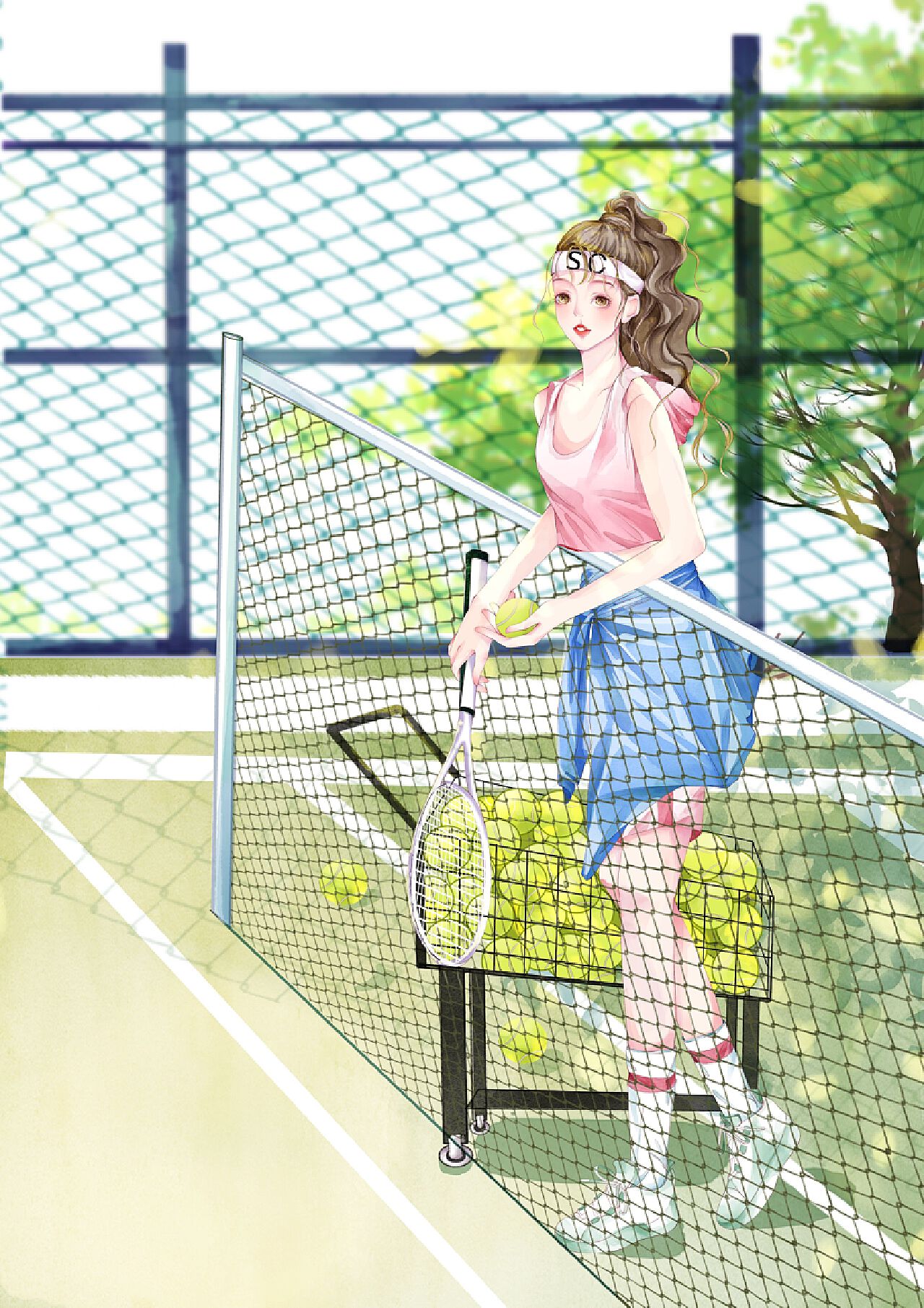 卡通打网球图片素材免费下载 - 觅知网