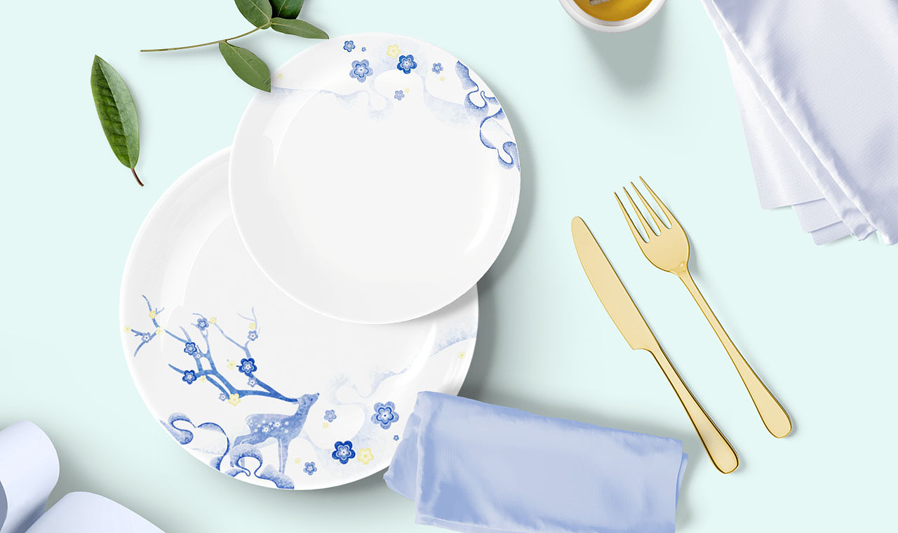 格林小鹿餐具产品设计与视觉设计（图ZMzM3Mzc1OTQ4） - 生活用品 - 站酷设计师上帝的手工制作原创素材 - 站酷ZCOOL