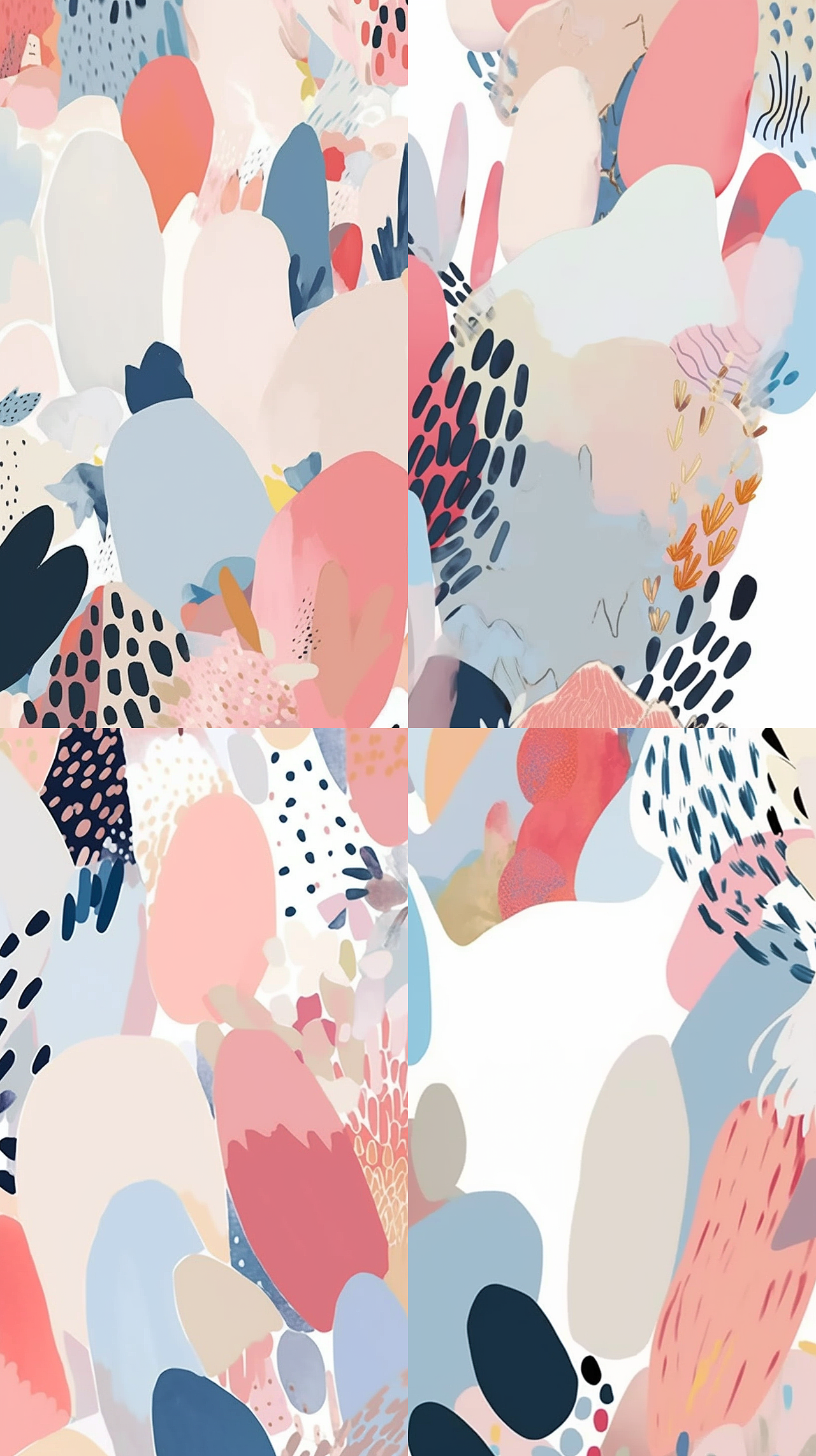 画画的小可艺术图案图像色块组合地垫桌垫壁纸手机壳