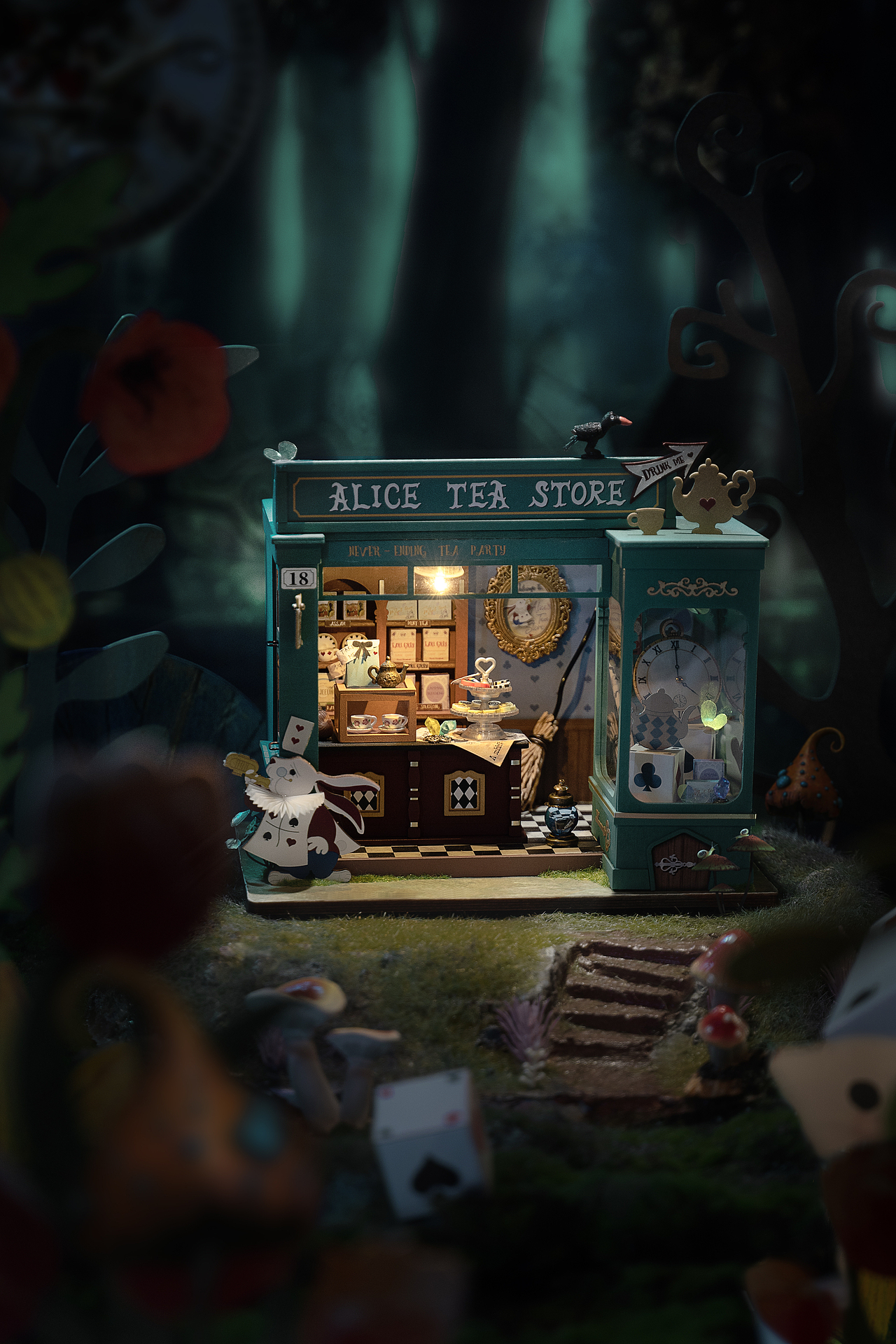 手工木质diy小屋创意拍摄