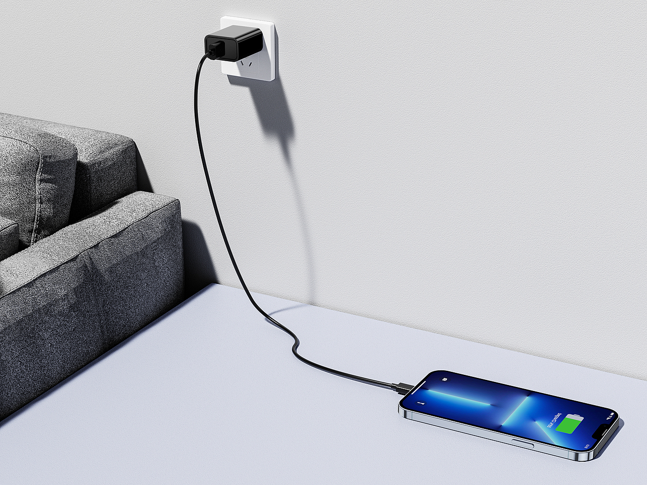 充电头产品渲染