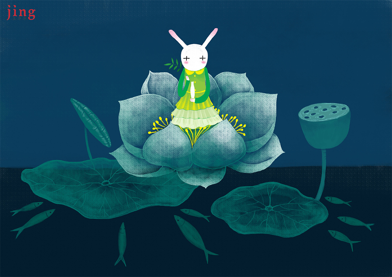 兔年插画合集 60幅艾玩兔横版壁纸插画