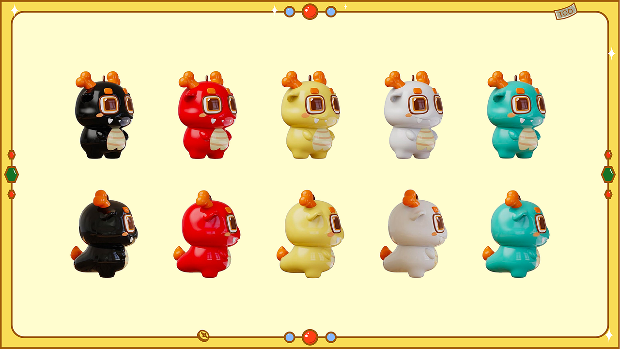 【龙年IP】发财龙 & 龙累龙累