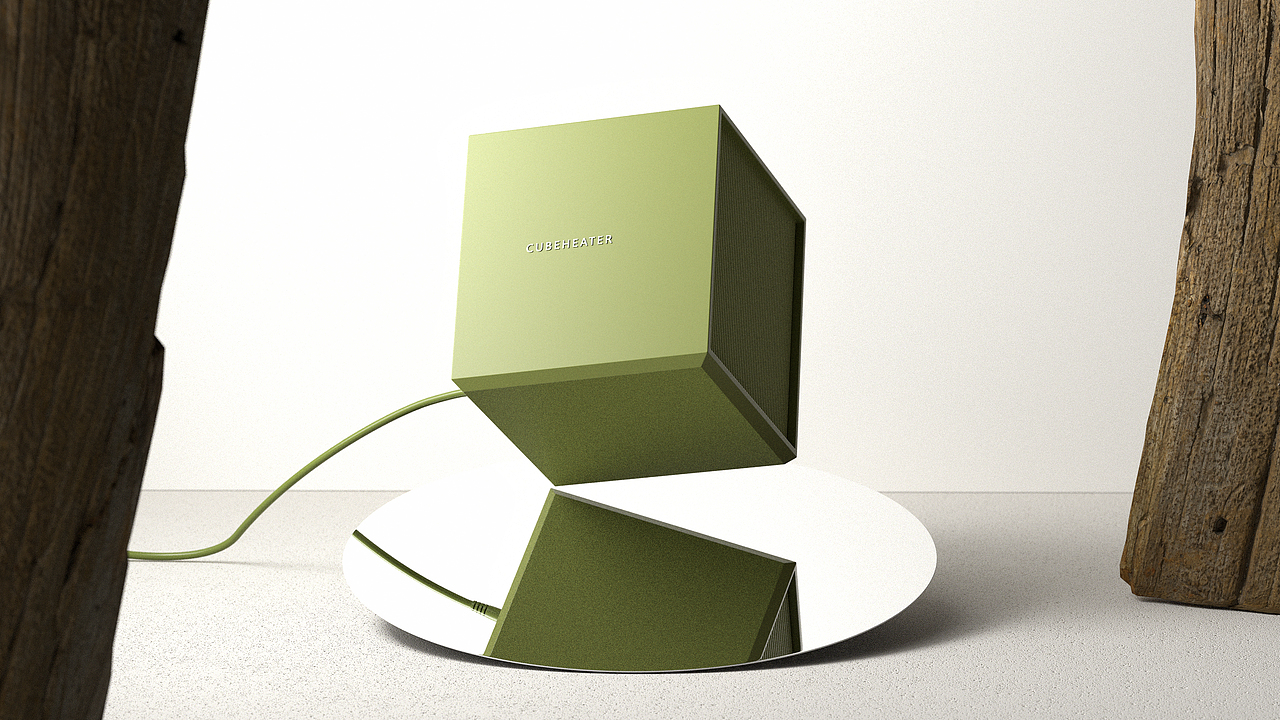 【产品渲染】-Cube Heater立方体加热器