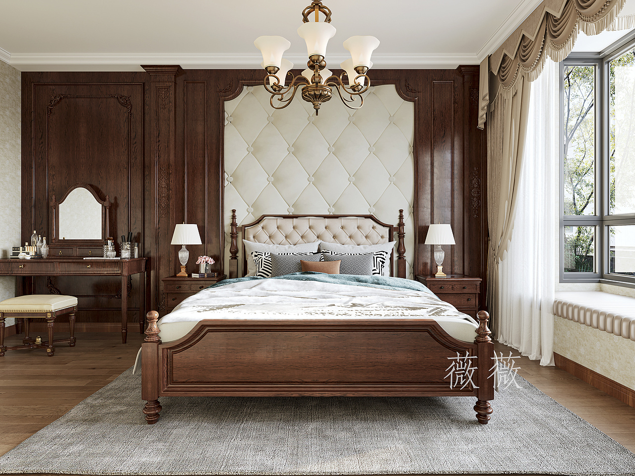 美式装修 贵气加大气 而又不失自在与随意的特性。